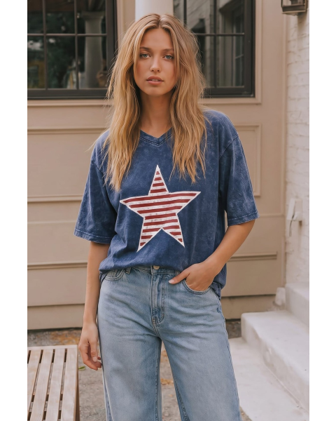 250Th 4Th Of July Star Tee