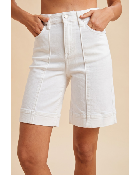Belle Stretch Denim Mom Short