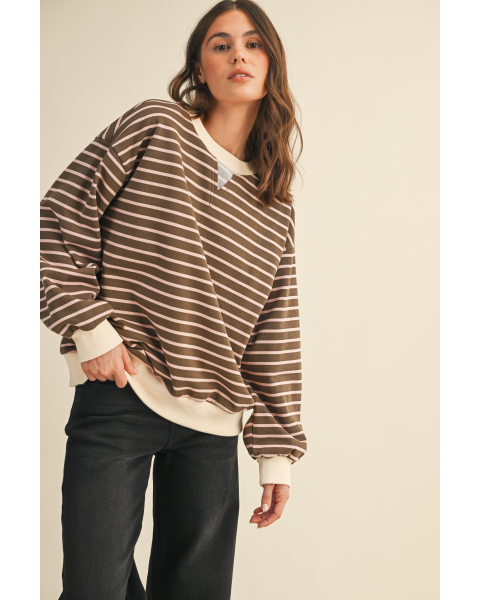 Ellie Stripe Sweatshirt