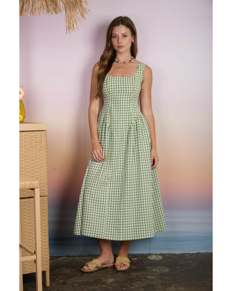 Elora Plaid Sleeveless Dress
