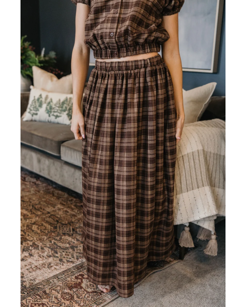 Gathered Midi Skirt