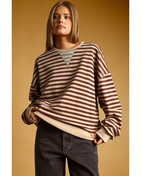 Jaylin Striped Long Sleeve Pullover