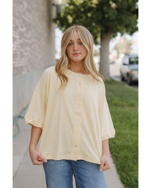 Jill Oversized Button Top
