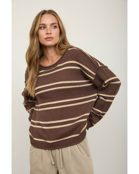 Jocelyn Striped Pullover