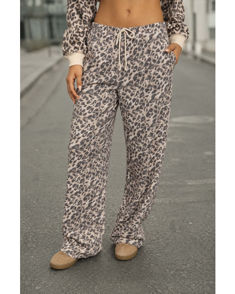 Londyn Leopard Wide Leg Lounge Pant