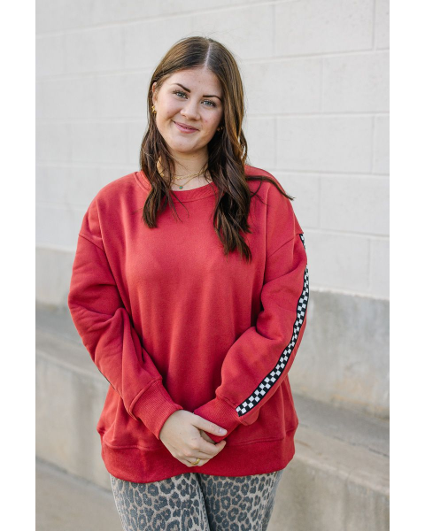 Long Checkerboard Sweatshirt