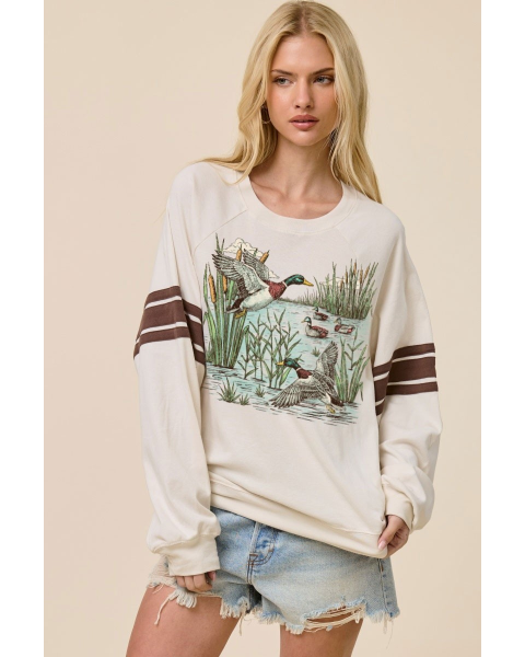 Mallard Ducks Oversized Sweatshirt