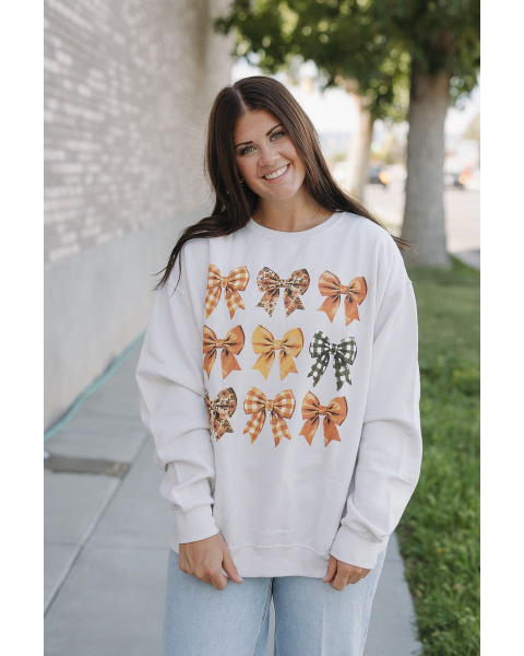 Multi-Bow Fall Sweatshirt