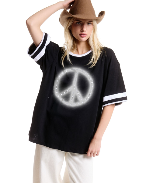 Puff Brush Peace Oversized Tee