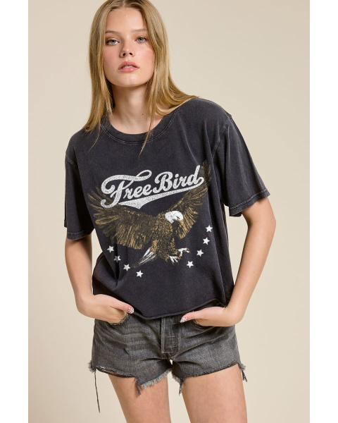 Puff' Free Bird Crop Tee