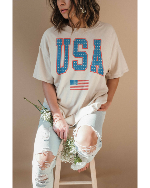USA Flag Oversized Tee