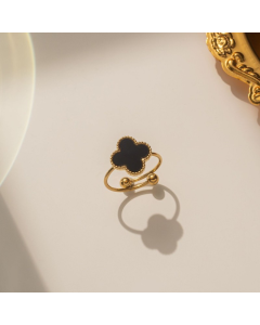 18K Stainless Steel Clover Ring
