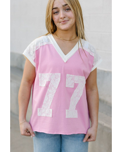 77 Lace Patch Tee