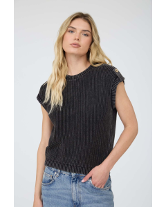 Alessia Acid Wash Knit Top