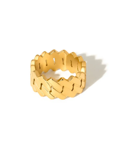 Banded Metal Statement Ring