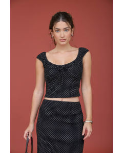 Gabriela Dot Tie Top