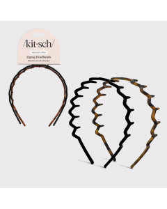 Kitsch 2 Piecec Zig Zag Headbands