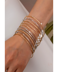 Textured Multi Bangle Set
